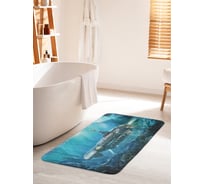 Коврик для ванной комнаты и туалета противоскользящий JOYARTY "Подводная субмарина" 60х100 см bath_20161_60x100