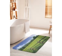 Коврик для ванной комнаты и туалета противоскользящий JOYARTY "Простое ограждение" 60х100 см bath_21632_60x100