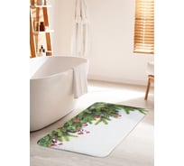 Коврик для ванной комнаты и туалета противоскользящий JOYARTY "Елочные игрушки" 60х100 см bath_20292_60x100