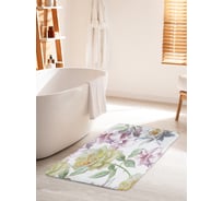 Коврик для ванной комнаты и туалета противоскользящий JOYARTY "Весенние цветы" 60х100 см bath_27580_60x100