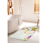 Коврик для ванной комнаты и туалета противоскользящий JOYARTY "Фантазия с бабочками" 60х100 см bath_21770_60x100