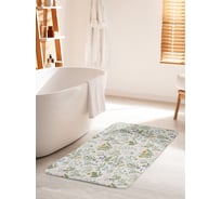 Коврик для ванной комнаты и туалета противоскользящий JOYARTY "Полевой гербарий" 60х100 см bath_27699_60x100