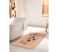 Коврик для ванной комнаты и туалета противоскользящий JOYARTY "Фото померанского шпица" 60х100 см bath_28201_60x100