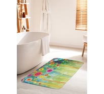 Коврик для ванной комнаты и туалета противоскользящий JOYARTY "Взлет красочных одуванчиков" 60х100 см bath_21127_60x100