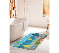 Коврик для ванной комнаты и туалета противоскользящий JOYARTY "Подводный мир" 60х100 см bath_30387_60x100
