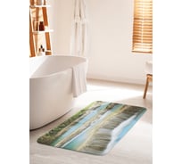 Коврик для ванной комнаты и туалета противоскользящий JOYARTY "Пологий водопад" 60х100 см bath_20939_60x100