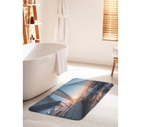 Коврик для ванной комнаты и туалета противоскользящий JOYARTY "Путешествие в утренних лучах" 60х100 см bath_32502_60x100