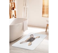 Коврик для ванной комнаты и туалета противоскользящий JOYARTY "Ушастый щенок" 60х100 см bath_60796_60x100