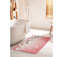 Коврик для ванной комнаты и туалета противоскользящий JOYARTY "Весенняя ветка" 60х100 см bath_35310_60x100