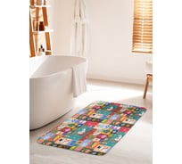 Коврик для ванной комнаты и туалета противоскользящий JOYARTY "Праздник в красках" 60х100 см bath_78663_60x100