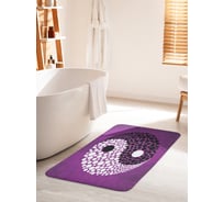 Коврик для ванной комнаты и туалета противоскользящий JOYARTY "Пенный инь и ян" 60х100 см bath_18612_60x100