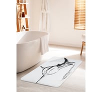 Коврик для ванной комнаты и туалета противоскользящий JOYARTY "Акула наблюдает" 60х100 см bath_19827_60x100