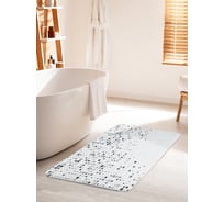 Коврик для ванной комнаты и туалета противоскользящий JOYARTY "Квадратное насыщение" 60х100 см bath_20876_60x100