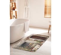 Коврик для ванной комнаты и туалета противоскользящий JOYARTY "Старинная дверь" 60х100 см bath_18000_60x100