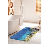 Коврик для ванной комнаты и туалета противоскользящий JOYARTY "Океанский заплыв" 60х100 см bath_21287_60x100