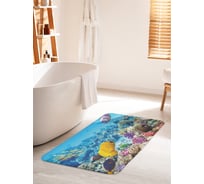 Коврик для ванной комнаты и туалета противоскользящий JOYARTY "Океанская история" 60х100 см bath_21295_60x100