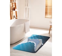Коврик для ванной комнаты и туалета противоскользящий JOYARTY "Кит ныряет" 60х100 см bath_21935_60x100