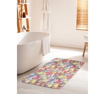 Коврик для ванной комнаты и туалета противоскользящий JOYARTY "Сладкая жизнь" 60х100 см bath_20933_60x100