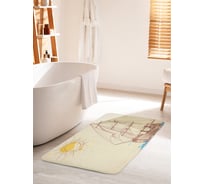 Коврик для ванной комнаты и туалета противоскользящий JOYARTY "Солнце освещает путь" 60х100 см bath_17810_60x100