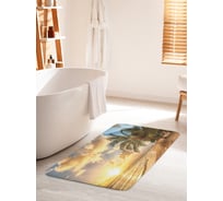 Коврик для ванной комнаты и туалета противоскользящий JOYARTY "Мечтательные тропики" 60х100 см bath_19326_60x100
