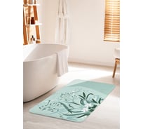 Коврик для ванной комнаты и туалета противоскользящий JOYARTY "Фантомное цветение" 60х100 см bath_18330_60x100