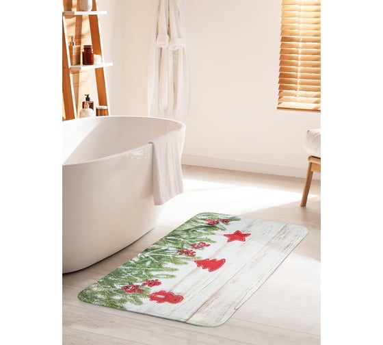 Коврик для ванной комнаты и туалета противоскользящий JOYARTY "В ожидании чуда" 60х100 см bath_20317_60x100 1