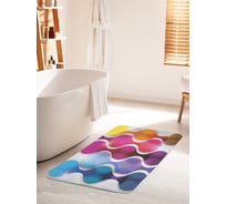 Коврик для ванной комнаты и туалета противоскользящий JOYARTY "Обманчивые волны" 60х100 см bath_22246_60x100