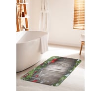 Коврик для ванной комнаты и туалета противоскользящий JOYARTY "Игрушки для елки" 60х100 см bath_21476_60x100