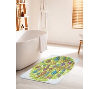 Коврик для ванной комнаты и туалета противоскользящий JOYARTY "Птичье собрание" 60х100 см bath_18488_60x100