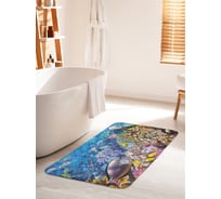 Коврик для ванной комнаты и туалета противоскользящий JOYARTY "Купание с рыбами" 60х100 см bath_21286_60x100