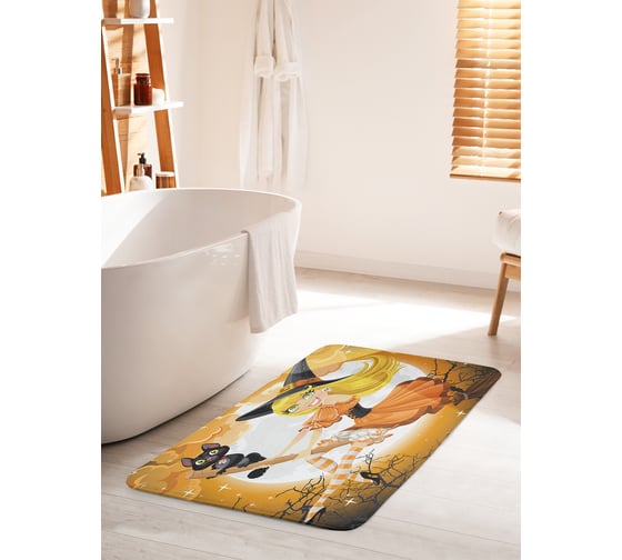 Коврик для ванной комнаты и туалета противоскользящий JOYARTY "Прекрасная ведьма" 60х100 см bath_18813_60x100 1