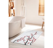 Коврик для ванной комнаты и туалета противоскользящий JOYARTY "Цвет сакуры" 60х100 см bath_18308_60x100