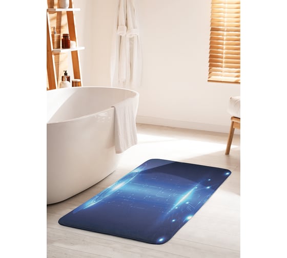 Коврик для ванной комнаты и туалета противоскользящий JOYARTY "Инопланетный портал" 60х100 см bath_19614_60x100 1