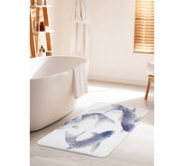 Коврик для ванной комнаты и туалета противоскользящий JOYARTY "Рыбное танго" 60х100 см bath_20566_60x100