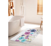 Коврик для ванной комнаты и туалета противоскользящий JOYARTY "Радужные одуванчики" 60х100 см bath_18364_60x100