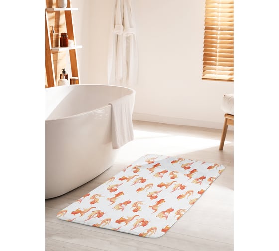 Коврик для ванной комнаты и туалета противоскользящий JOYARTY "Желанная рыбка" 60х100 см bath_20594_60x100