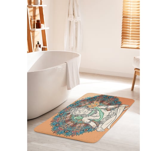 Коврик для ванной комнаты и туалета противоскользящий JOYARTY "Реальная природа" 60х100 см bath_19245_60x100 1