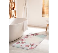 Коврик для ванной комнаты и туалета противоскользящий JOYARTY "Веточка магнолии" 60х100 см bath_68109_60x100