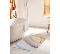 Коврик для ванной комнаты и туалета противоскользящий JOYARTY "Линии церсанита" 60х100 см bath_33996_60x100