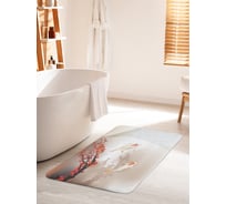 Коврик для ванной комнаты и туалета противоскользящий JOYARTY "Рыбы кои под сакурой" 60х100 см bath_38768_60x100