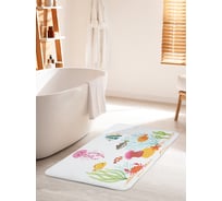 Коврик для ванной комнаты и туалета противоскользящий JOYARTY "Обитатели морских глубин" 60х100 см bath_59543_60x100