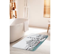 Коврик для ванной комнаты и туалета противоскользящий JOYARTY "Панорама Стамбула" 60х100 см bath_68834_60x100