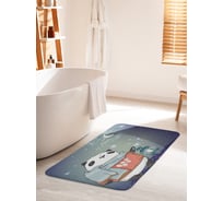 Коврик для ванной комнаты и туалета противоскользящий JOYARTY "Панда под звездным небом" 60х100 см bath_59950_60x100