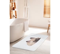 Коврик для ванной комнаты и туалета противоскользящий JOYARTY "Прилег в ожидании" 60х100 см bath_60795_60x100