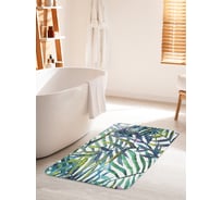 Коврик для ванной комнаты и туалета противоскользящий JOYARTY "Тропическая флора" 60х100 см bath_36049_60x100