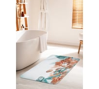 Коврик для ванной комнаты и туалета противоскользящий JOYARTY "Необычные орхидеи" 60х100 см bath_17137_60x100