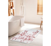 Коврик для ванной комнаты и туалета противоскользящий JOYARTY "Лиственные ветки" 60х100 см bath_15778_60x100