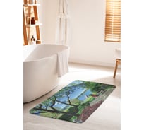 Коврик для ванной комнаты и туалета противоскользящий JOYARTY "Вид на реку" 60х100 см bath_19664_60x100