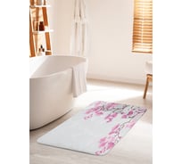 Коврик для ванной комнаты и туалета противоскользящий JOYARTY "Цветочные воспоминания" 60х100 см bath_18304_60x100