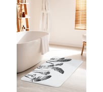 Коврик для ванной комнаты и туалета противоскользящий JOYARTY "Тоскующие перья" 60х100 см bath_17051_60x100